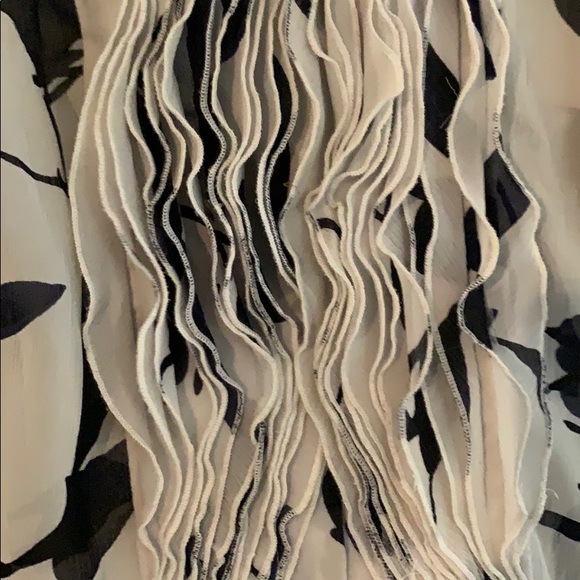 2/ $15 lapis Blouse with frilly neck - Picture 4 of 6